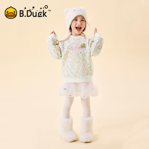 【加绒】B.Duck小黄鸭童装冬季圆领卫衣90-130 FF5631011 商品图1