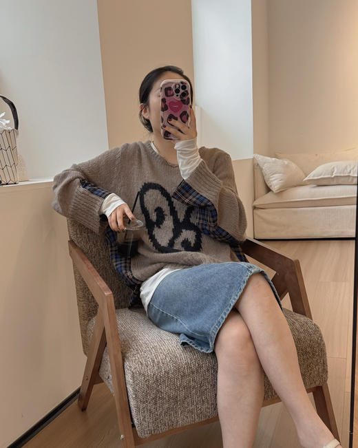 acn*e 爱心拼接马海毛毛衣 商品图7