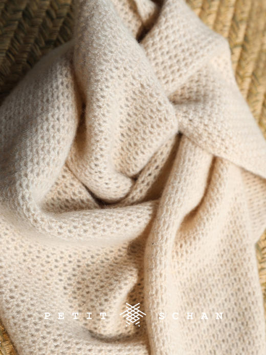 PETIT SCHAN小闪 ACC#042 Dreamcatcher 捕梦网 纯羊绒挑孔针织三角巾/披肩围巾 商品图4
