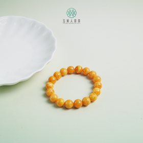 蜜蜡单圈-红花蜡圆珠 约10mm