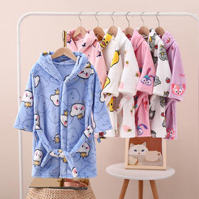 【29.9元/件起】儿童法兰绒睡袍浴袍秋冬季节家居服男童女童睡袍