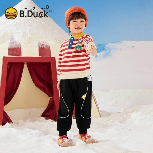 【抗菌加绒】B.Duck小黄鸭童装冬季针织长裤90-130 BF5673065 商品图1