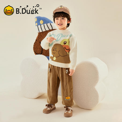 【加绒】B.Duck小黄鸭童装冬季休闲长裤90-130 BF5672002 商品图1