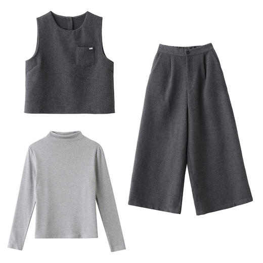 HR YDYX9381复古港风马甲半身裙套装轻奢气质减龄显瘦三件套 商品图4