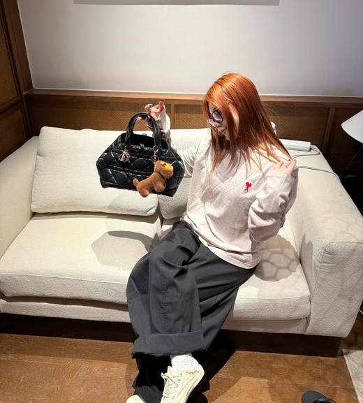 AM*男女款刺绣爱心长袖打底衫 商品图10