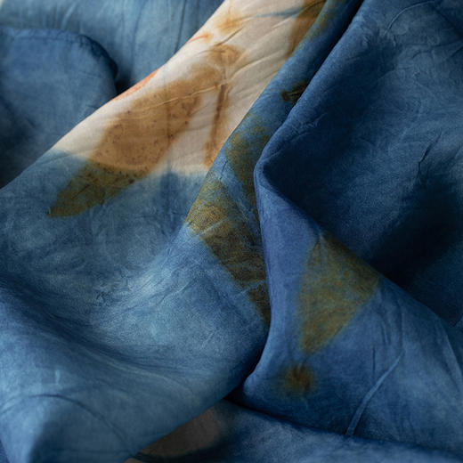 【林栖设计小店】【植物染】桑蚕丝方巾非遗手工草木染2026春季新款领巾女G2953248 商品图2