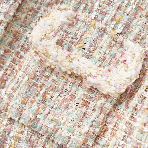 「高货wl」全新升级【铂金会员385/天猫519/差价134】(02015)洛诗琳轻奢名媛小香风外套2025秋季重工编织粗花呢外套女 商品图3