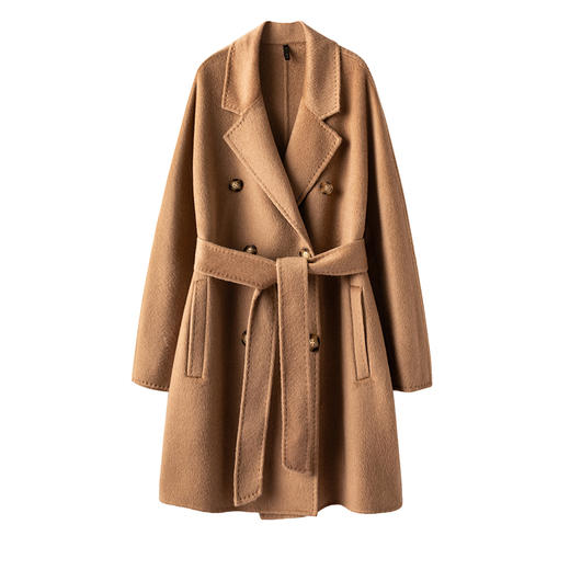 S·Y·C【老粉指定要】101801短款！100%驼绒大衣双面呢外套女 商品图0