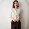 「自」全新升级【铂金会员496/天猫669/差价173】(13639)洛诗琳设计感精纺飘带羊绒衫2025秋冬气质圆领针织开衫女 商品缩略图3