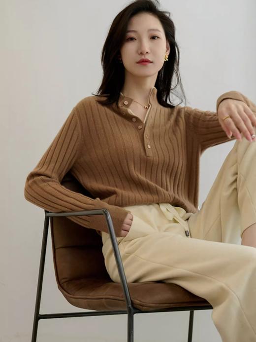 羊毛拼色针织衫 C12TJ-99952 商品图0