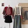 连帽条纹加厚开衫 商品缩略图0