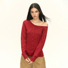 Ariseism 美式复古设计感斜肩针织衫毛衣女秋季新款上衣 商品缩略图1