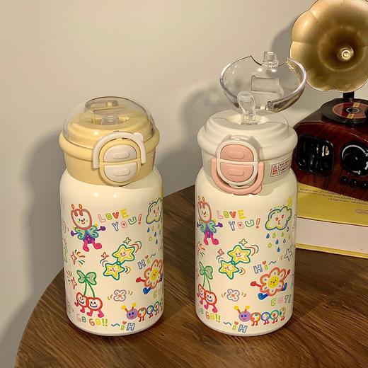 新款水杯保冷便携保温杯 ins女生高颜值双饮316不锈钢大容量学生杯，316不锈钢双饮设计，ins风少女必备💖大容量轻便随行 商品图2