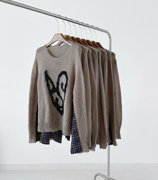 acn*e 爱心拼接马海毛毛衣 商品图4
