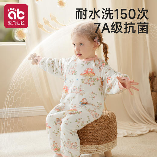 儿童连体睡衣秋冬季加厚2025新款竹棉睡袋男女宝宝保暖家居服长袖 商品图2