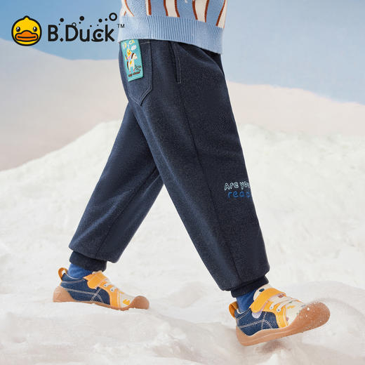 【加绒】B.Duck小黄鸭童装冬季针织长裤90-130 BF5673066 商品图0