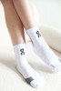 软支撑跑步袜子，公司货渠道。缓震透气舒适中帮字母袜子C100760 商品缩略图0