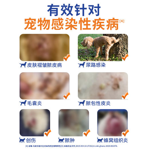 【澳龙】易安欣马波沙星片宠物皮肤感染脓皮症毛囊炎创伤脓肿猫狗通用 商品图2