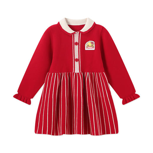 【专柜同款】B.Duck小黄鸭童装冬季针织连衣裙105-150 FF5480902 商品图3