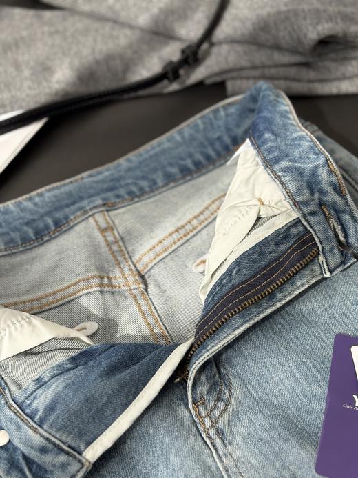 会员福利【官网600+细腿神裤】拉夏贝尔/La Chapelle高腰显瘦设计感小脚牛仔裤2025新款铅笔裤子 商品图8