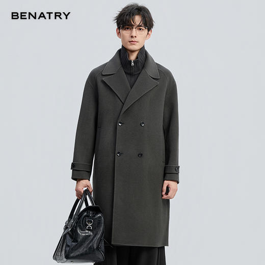 贝纳川冬季假两件100%棉羊毛大衣ECT428003 商品图2