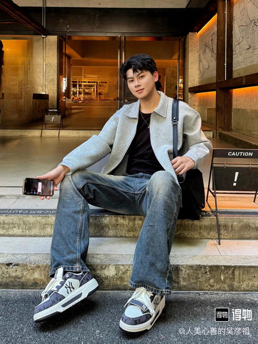 108-1 MLB情侣款厚底印花休闲运动鞋 商品图4