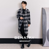 贝纳川冬季长款黑白格子羊毛大衣ECT328003 商品缩略图4