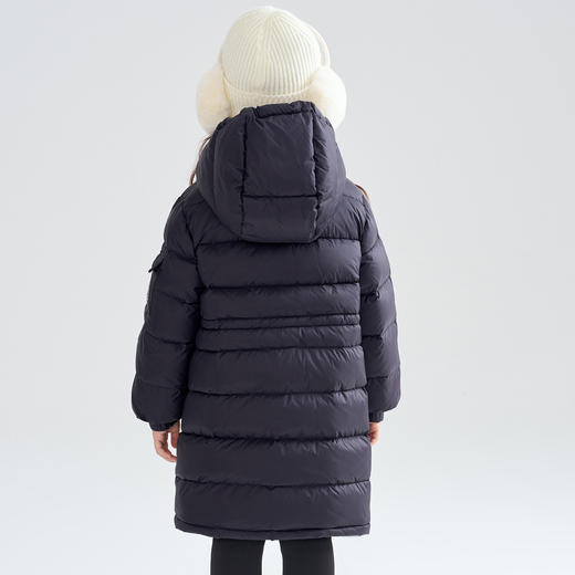 笛莎Deesha 2025冬季女童休闲三防90绒可收腰长款羽绒服 商品图1