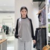 2楼素然轻量磨毛拼色长袖T恤995 商品缩略图1