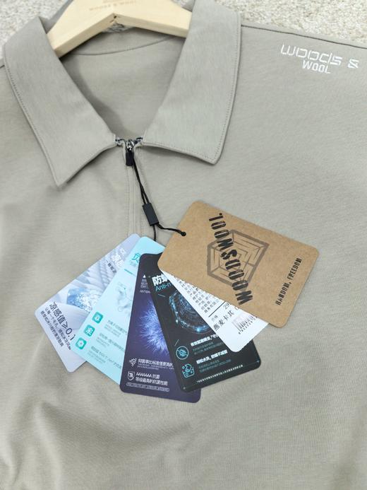 WOODSWOOL丛绒 尼恩半拉链Polo短袖舒适柔感WW050105PL 商品图7