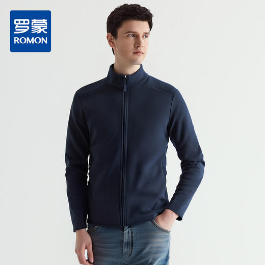 罗蒙春秋抓绒衣外套男士休闲百搭摇粒绒立领开衫拉链外套男 商品图0