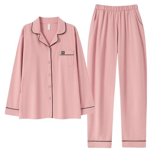 【好心情睡衣】2025全新情侣睡衣长袖春秋款简约休闲可外穿秋天男女士纯棉家居服套装 商品图4