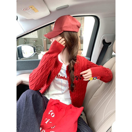 <曾小咸推荐>字母设计圆领长袖T恤 商品图3