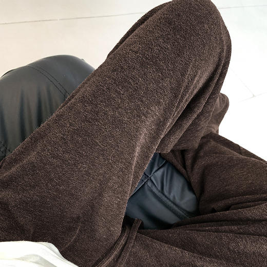 【YW】无忧购慵懒软糯针织阔腿裤女高腰松弛感宽松直筒显瘦垂感拖地休闲裤H-1945（截单后3-5天发货) 商品图2