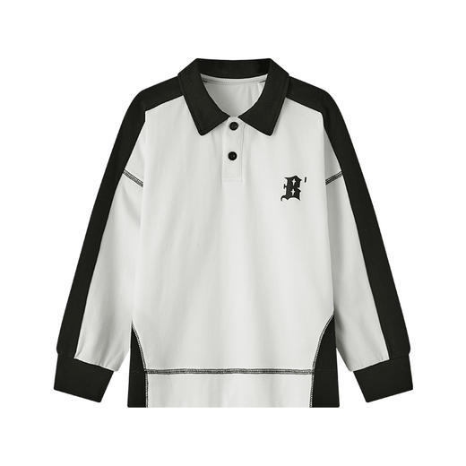 【件件底价，童装双倍积分】多多家男童polo衫撞色秋装儿童卫衣2025新款翻领中大童春秋季上衣5909 商品图3