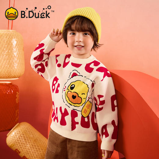 B.Duck小黄鸭童装冬季套头针织衫105-150 BF5612006 商品图0