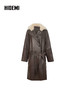 HIDEMI 进口西班牙胎羊皮可拆卸毛领皮毛一体大衣外套 商品缩略图5