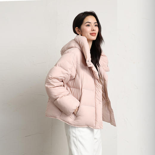 「高货kbnq」全新升级【铂金会员560/天猫759/差价199】(12426)洛诗琳连帽白鸭绒羽绒服2025冬季新款泡芙加厚保暖外套 商品图3