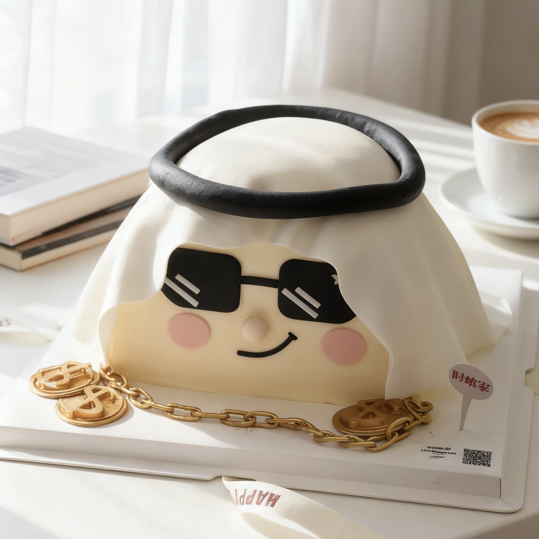 头顶一块布 天下我最富 - 翻糖 奶油蛋糕