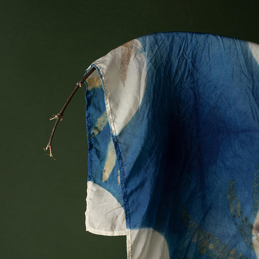 【林栖设计小店】【植物染】桑蚕丝方巾非遗手工草木染2026春季新款领巾女G2953247 商品图1