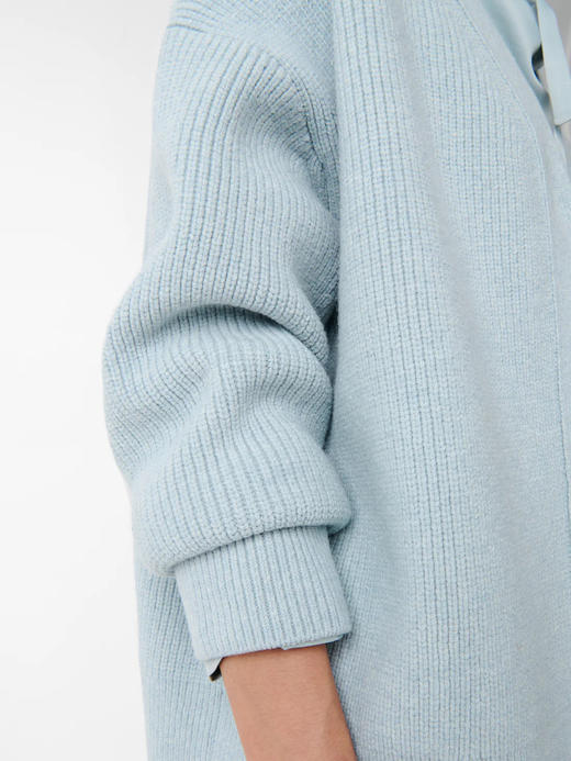Studio Nicholson 25AW 雾灰蓝WHITT美丽诺羊毛廓形开衫 商品图5
