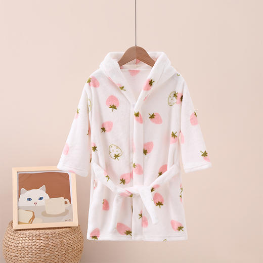 【29.9元/件起】儿童法兰绒睡袍浴袍秋冬季节家居服男童女童睡袍 商品图1