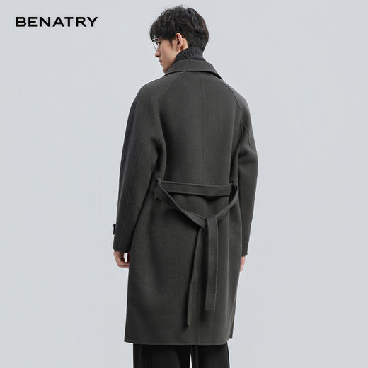 贝纳川冬季假两件100%棉羊毛大衣ECT428003 商品图3