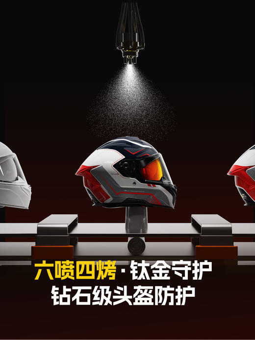 两只小蜜蜂摩托车头盔男女通用四季揭面盔骑行机车巡航全盔 商品图1