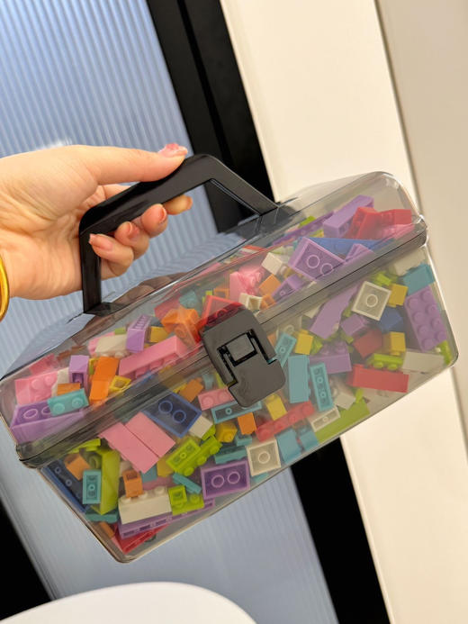 兼容乐高积木!约1000pcs积木自由!赠收纳桶!!兼容乐高彩虹色DIY积木1000颗粒 商品图7