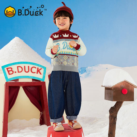 B.Duck小黄鸭童装冬季套头针织衫90-130 BF5612063 商品图1