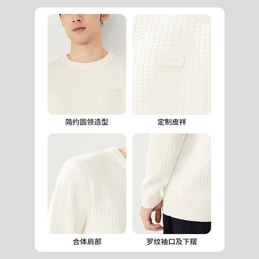 贝纳川肌理感圆领毛衣ECT316001 商品图4