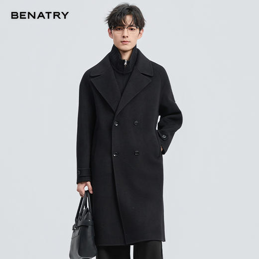贝纳川冬季假两件100%棉羊毛大衣ECT428003 商品图4