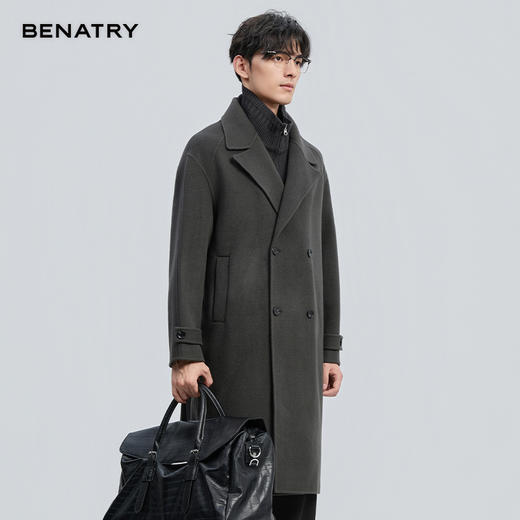 贝纳川冬季假两件100%棉羊毛大衣ECT428003 商品图1
