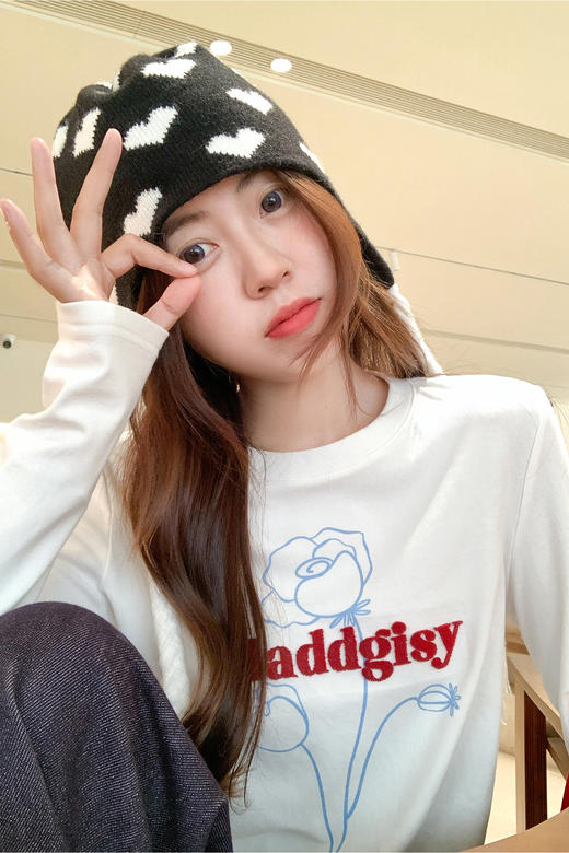 <曾小咸推荐>字母设计圆领长袖T恤 商品图5